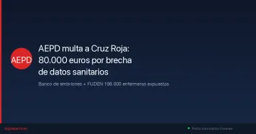 AEPD multa a Cruz Roja con 80.000 euros por brecha de datos sanitarios