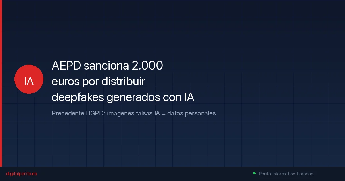 AEPD sanciona con 2.000 euros a un particular por difundir deepfakes