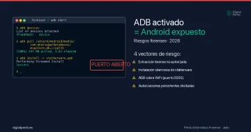 Android Debug Bridge (ADB): seguridad, riesgos forenses y cómo protegerse (2026)