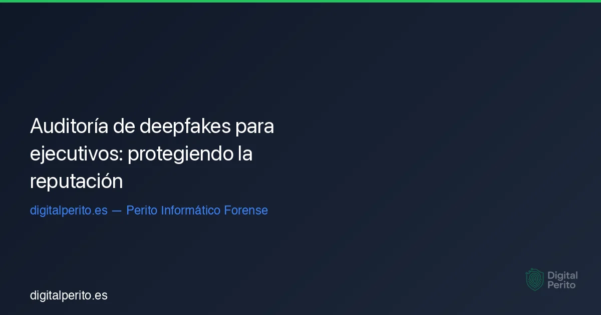 Auditoría de deepfakes para ejecutivos: protegiendo la reputación