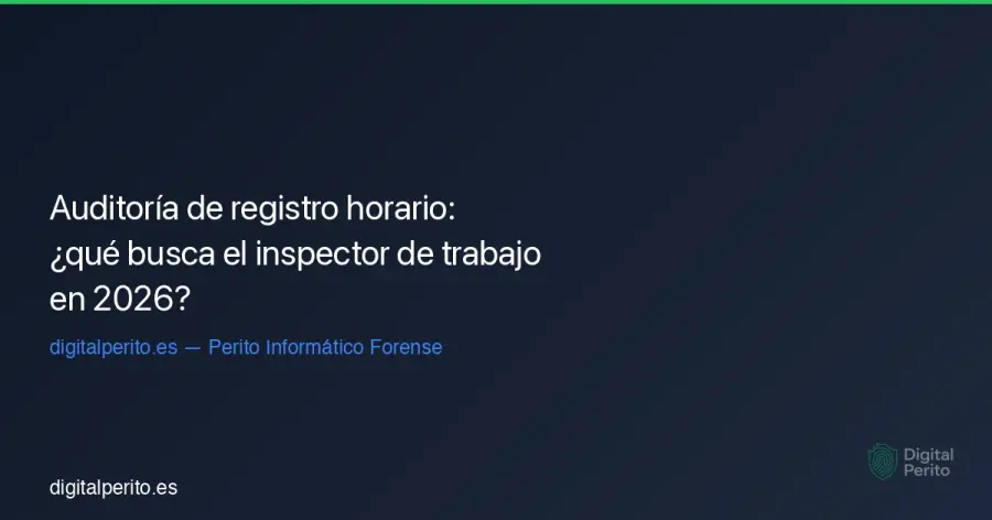 Claves para superar una inspección de trabajo mediante la auditoría técnica de su registro de jornada digital. Requisitos de inalterabilidad y trazabilidad técnica.