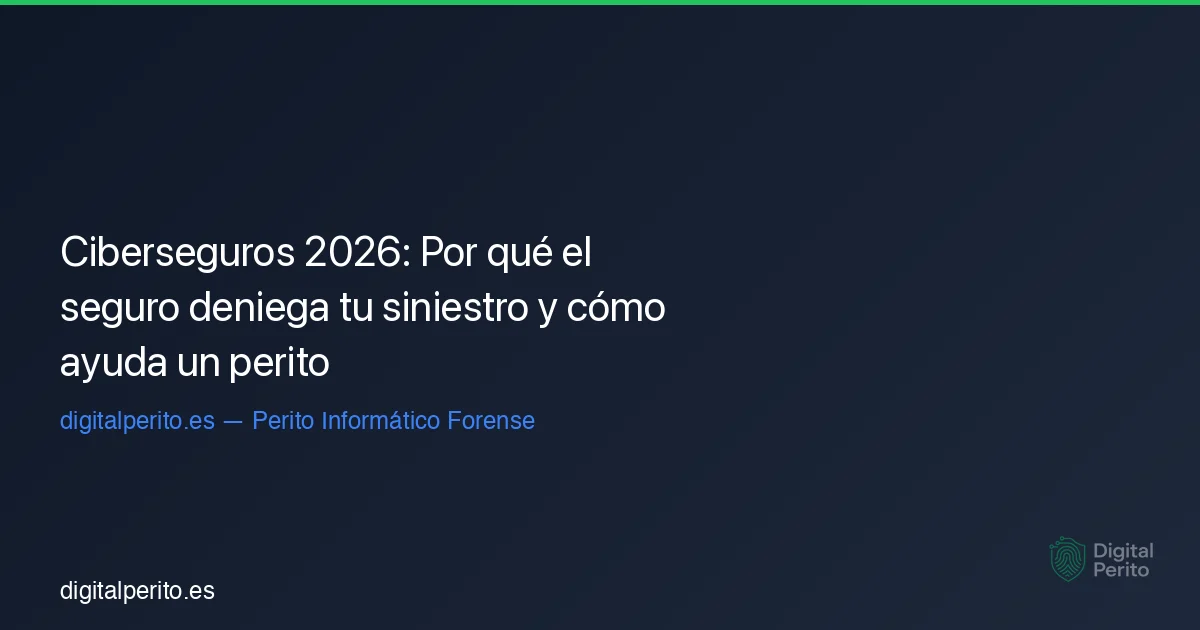 Ciberseguros 2026: Por qué el seguro deniega tu siniestro y cómo ayuda un perito
