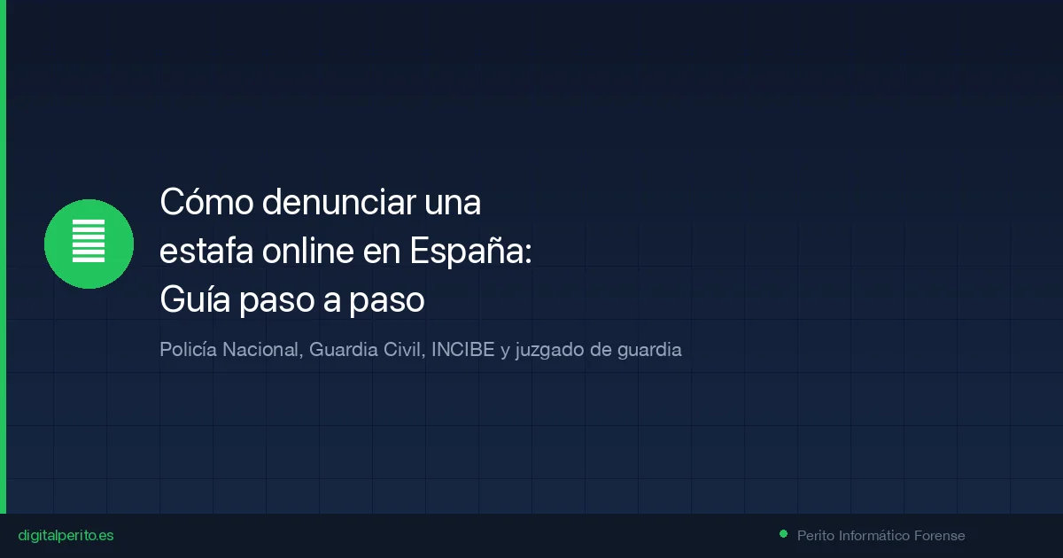 Cómo denunciar una estafa online en España: guía paso a paso