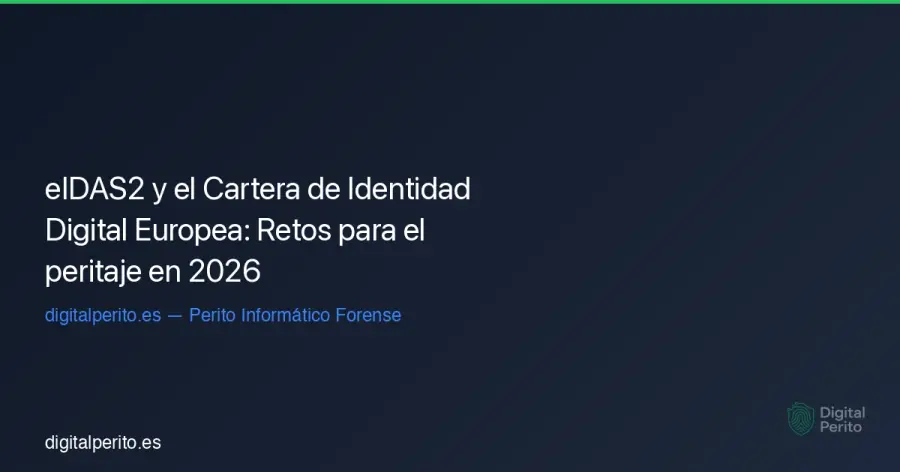 Análisis del nuevo Reglamento eIDAS2. Cómo la Identidad Digital Europea (EUDI Wallet) cambia la certificación de firmas, documentos y la autenticación pericial.