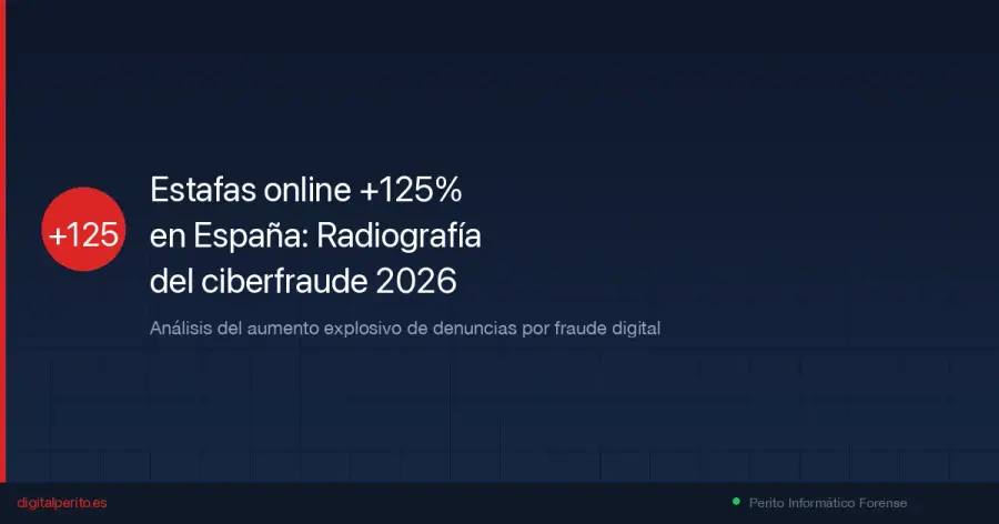 Las estafas online en España crecen un 125% en enero de 2026 según la Ertzaintza. Análisis forense de los fraudes digitales más frecuentes y cómo protegerte.