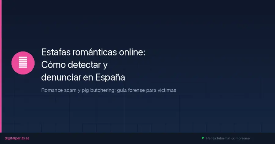 Las estafas románticas (romance scam) causan pérdidas de 10.000 a 50.000€ por víctima en España. Guía completa para detectar, preservar pruebas y denunciar.