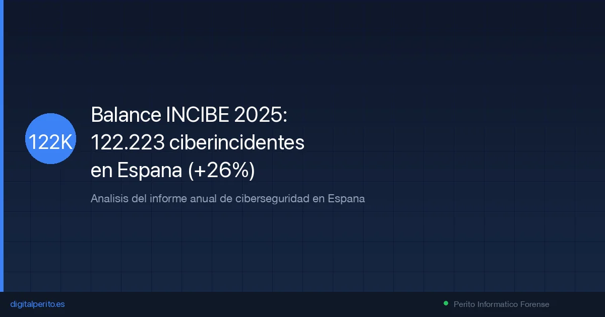 Balance INCIBE 2025: 122.223 ciberincidentes en España (+26%)