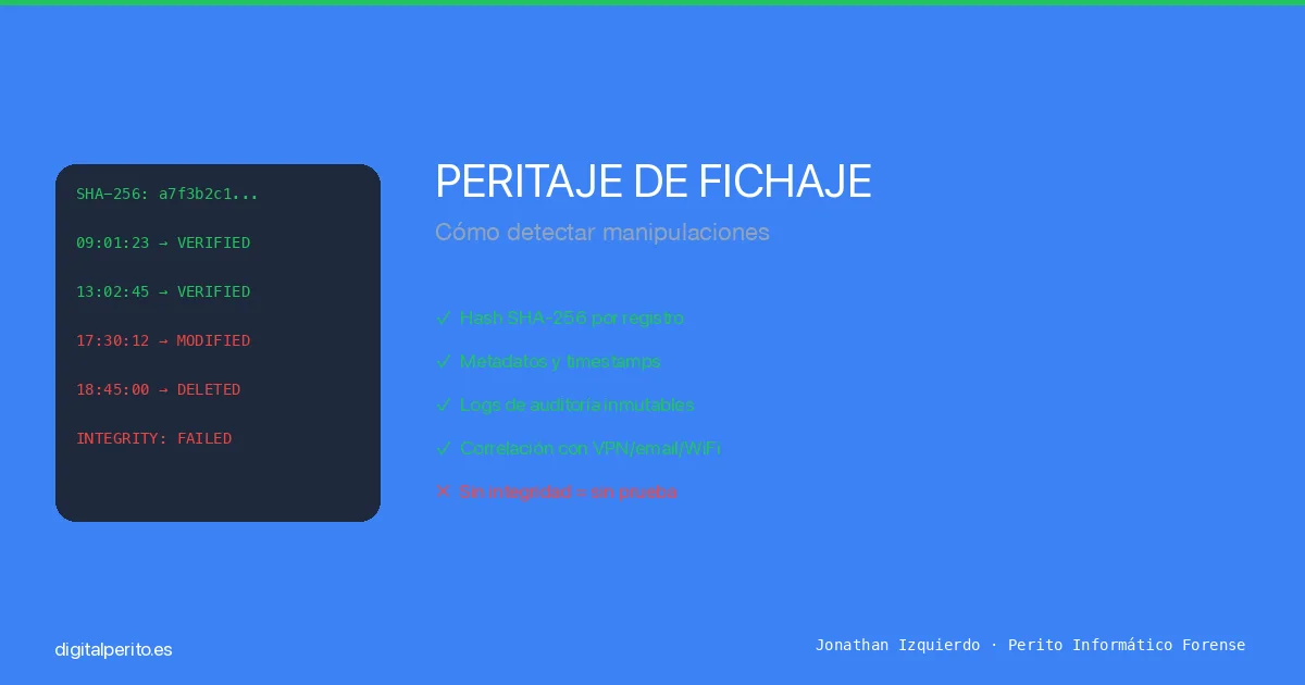 Peritaje de fichaje: cómo un perito detecta manipulaciones
