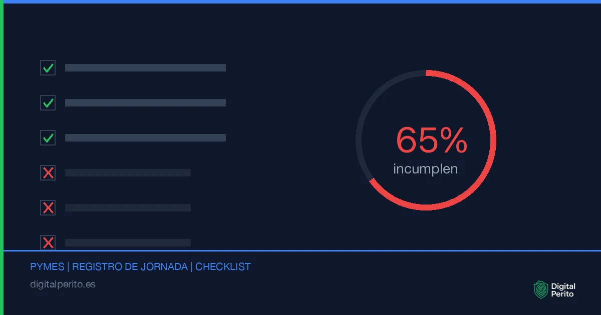 65% de pymes incumplen el fichaje: checklist para cumplir