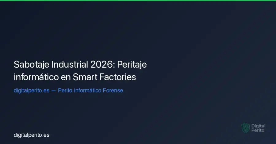 Cómo investigar técnicamente un sabotaje en una línea de producción automatizada. Análisis forense de dispositivos IoT y sistemas SCADA en 2026.