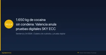 1.650 kilos de cocaína sin condena: Valencia anula las pruebas digitales de SKY ECC por falta de cadena de custodia