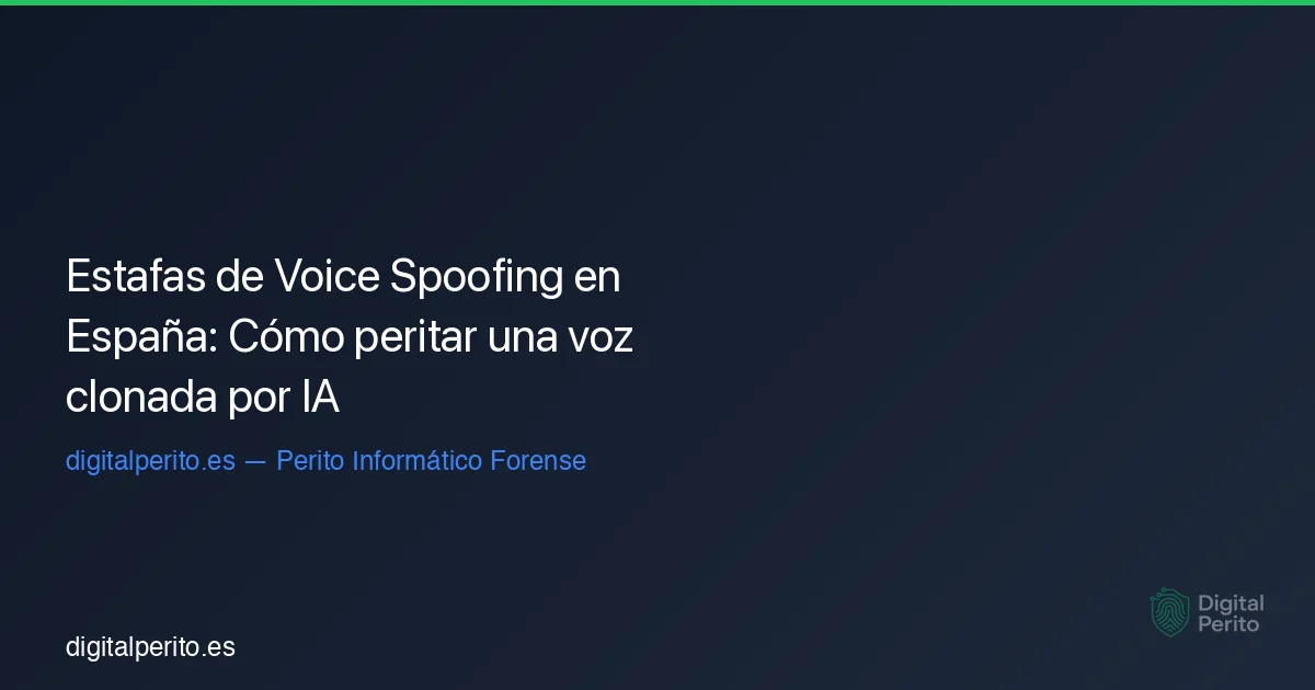 Estafas de Voice Spoofing en España: Cómo peritar una voz clonada por IA